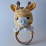 Sonajero, apego, jirafa, bebe, tierno