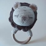 Sonajero, apego, tierno, bebe, leoncito, leon